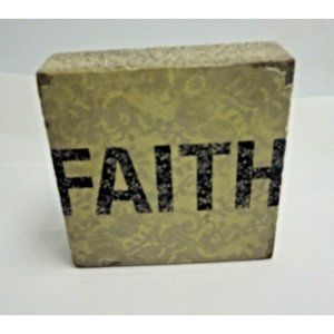 Cedar Mountain Studios Art Block FAITH Wall